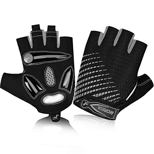 MOREOK Fahrradhandschuhe Radsporthandschuhe-Halbfinger 5MM SBR Gel rutschfeste/stoßdämpfende Mountainbike Handschuhe Unisex Herren Damen Weiß-M MOREOK Fahrradhandschuhe Radsporthandschuhe-Halbfinger 5MM SBR Gel rutschfeste/stoßdämpfende Mountainbike Handschuhe Unisex Herren Damen Weiß-M von MOREOK