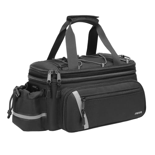 MOSISO Fahrradträger Tasche mit Regenschutz,Kofferraum Kühlbox Isoliert Fahrrad Rücksitz mit 2 Foldable Fahrradtaschen,8L Stauraum Lagerung Tasche Cargo Gepäck Sattel Umhängetasche,Schwarz MOSISO Fahrradträger Tasche mit Regenschutz,Kofferraum Kühlbox Isoliert Fahrrad Rücksitz mit 2 Foldable Fahrradtaschen,8L Stauraum Lagerung Tasche Cargo Gepäck Sattel Umhängetasche,Schwarz von MOSISO