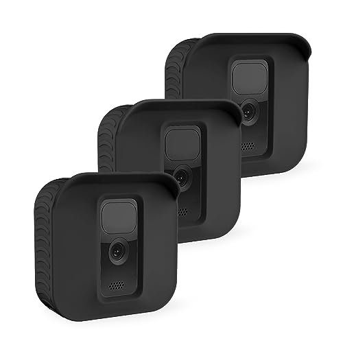 MOSISO Silikon Skin Kamerahülle Kompatibel mit Blink Outdoor Kamera,3er Pack Wetterfest Außenkamera Schutzhülle Silikon Case Cover für Indoor Outdoor Home Sicherheitskamera, Schwarz von MOSISO