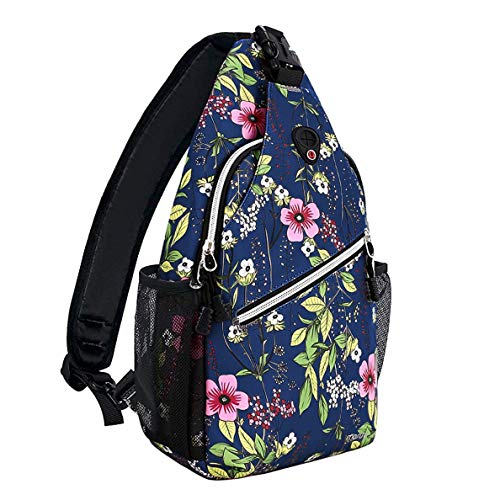 MOSISO Sling Rucksack Brusttasche, Reise Wander Tagesrucksack Immergrün Crossbody Umhängetasche, Blau MOSISO Sling Rucksack Brusttasche, Reise Wander Tagesrucksack Immergrün Crossbody Umhängetasche, Blau von MOSISO