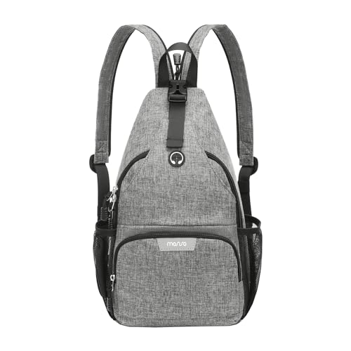 MOSISO Sling Rucksack Reisen Wandern Tagesrucksack, Crossbody Cabrio Sling Bag mit Fronttasche Eine Schulter Chest Bag, Grau MOSISO Sling Rucksack Reisen Wandern Tagesrucksack, Crossbody Cabrio Sling Bag mit Fronttasche Eine Schulter Chest Bag, Grau von MOSISO