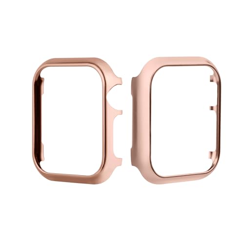 Gehäuse Roségold Kompatibel mit Apple Watch Series 10 Hülle 42mm, Frauen Watch Schutzhülle Bling Glitzer Schutzhülle Aluminium Stoßfest Protective Cover Kompatibel mit Apple Watch 42mm Series 10 von MOTALER