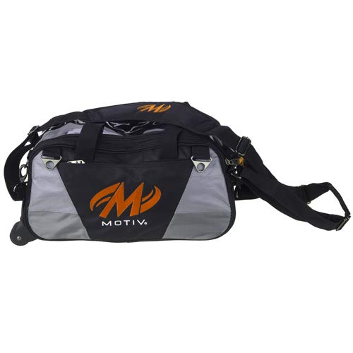 MOTIV Unisex-Erwachsene Ballistix Tragetasche mit 2 Bällen Bowling-Taschen, Schwarz/Orange, Einheitsgröße von MOTIV
