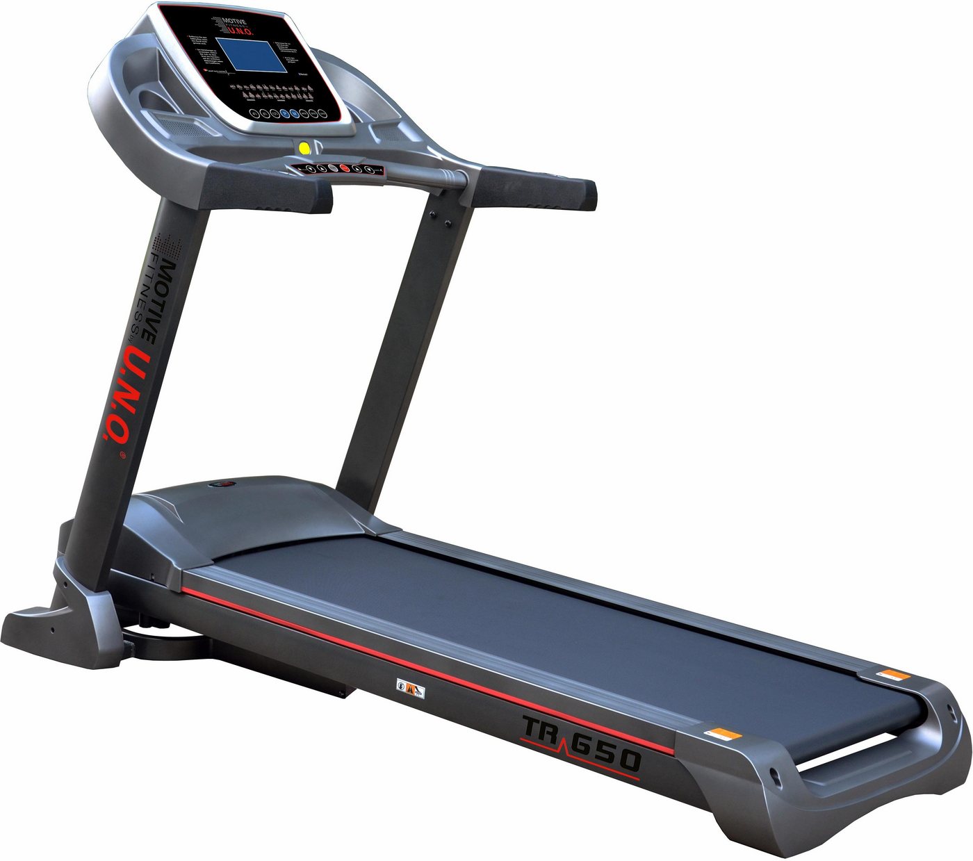 MOTIVE FITNESS by U.N.O. Laufband TR 650 (mit/ohne Unterlegmatte) (mit Soft-Motion-Foldsystem), bis max. 24 km/h MOTIVE FITNESS by U.N.O. Laufband TR 650 (mit/ohne Unterlegmatte) (mit Soft-Motion-Foldsystem), bis max. 24 km/h von MOTIVE FITNESS by U.N.O.