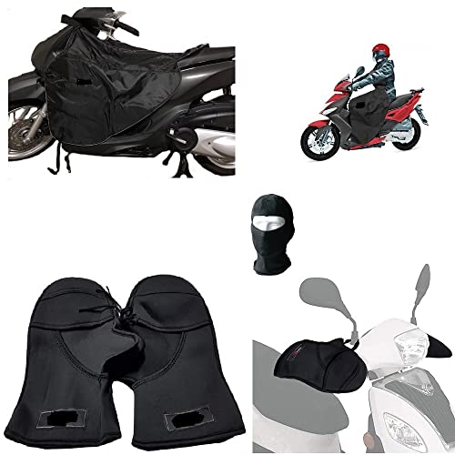 KOMPATIBEL MIT PEUGEOT GEOPOLIS 300 GT WASSERDICHTE BEINSCHUTZ THERMISCHE DECKE + GRIFFABDECKUNG UNIVERSAL FÜR SCOOTER von MOTO SPORT MONDO