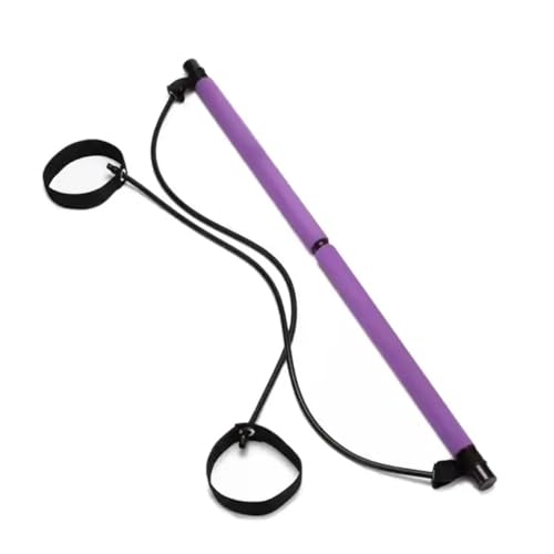 MOTOGZRGQ Durable Elasticity Pilates Bar Fitness Stick Rod-Shaped Adjustable Exercise Stick Yoga Equipment Elastic Rope Gym Body Workout(Purple) von MOTOGZRGQ