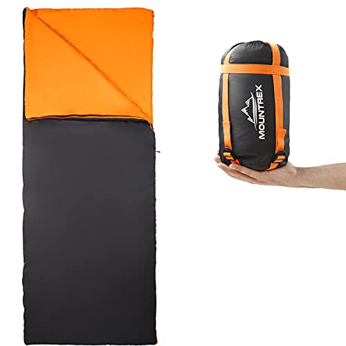 MOUNTREX® Schlafsack - Kleines Packmaß & Ultraleicht (730g) Sommer Deckenschlafsack - Outdoor Sommerschlafsack – Camping, Reise, Festival – Koppelbar von MOUNTREX