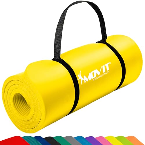 MOVIT Gymnastikmatte, hautfreundlich und phthalatfrei, in 3 Größen und 12 Farben - Auswahl: 183cm x 60cm x 1,0cm in gelb MOVIT Gymnastikmatte, hautfreundlich und phthalatfrei, in 3 Größen und 12 Farben - Auswahl: 183cm x 60cm x 1,0cm in gelb von MOVIT