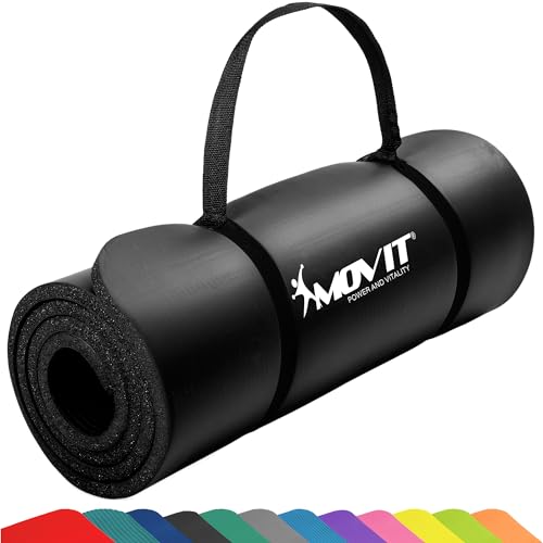 MOVIT Gymnastikmatte, hautfreundlich und phthalatfrei, in 3 Größen und 12 Farben - Auswahl: 190cm x 60cm x 1,5cm in schwarz MOVIT Gymnastikmatte, hautfreundlich und phthalatfrei, in 3 Größen und 12 Farben - Auswahl: 190cm x 60cm x 1,5cm in schwarz von MOVIT