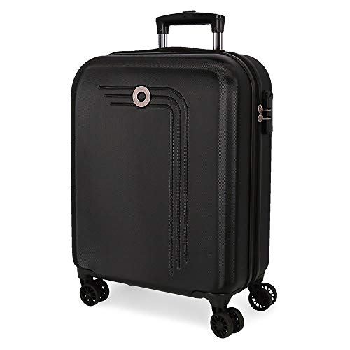 Movom Riga Kabinenkoffer Schwarz 40x55x20 cms Hartschalen ABS Kombinationsschloss 37L 2,8Kgs 4 Doppelräder Handgepäck von MOVOM