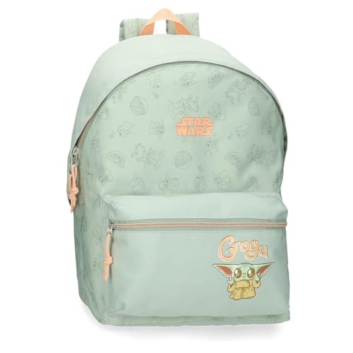 Joumma Star Wars Grogu Schulrucksack, Grün, 31 x 44 x 15 cm, Polyester, 20,46 l, grün, Schulrucksack von MOVOM