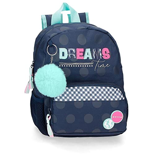 Movom Dreams Time Rucksack, Blau, 23 x 28 x 10 cm, Polyester, 6,44 l, blau, Kindergartenrucksack von MOVOM