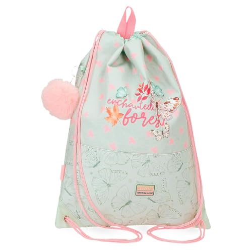 MOVOM Enchanted Forest Rucksack, Grün, 32 x 42 cm, Polyester, 13,44 l, grün, 32x42x10 cms, Rucksack von MOVOM