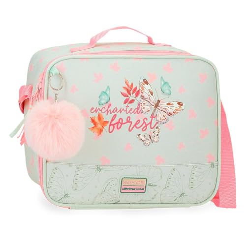 Movom Enchanted Forest Thermische Lebensmitteltasche, Grün, 25 x 21 x 11 cm, Polyester, grün, 25x21x11 cms, Thermo-Lebensmitteltasche von MOVOM