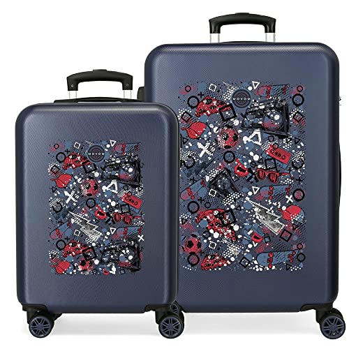 Movom Free Time Koffer-Set, mehrfarbig, 55/65 cm, starres ABS, seitliches Zahlenschloss, 56 l, 6 kg, 4 Räder, Handgepäck Movom Free Time Koffer-Set, mehrfarbig, 55/65 cm, starres ABS, seitliches Zahlenschloss, 56 l, 6 kg, 4 Räder, Handgepäck von MOVOM