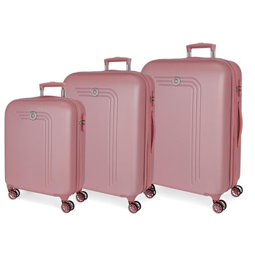 MOVOM Riga Koffer-Set, Rosa, 55/70/80 cm, ABS, Verschluss TSA 91L, 10,88 kg, 4 Doppelrollen, Handgepäck, Rosa, Talla única, Koffer Set MOVOM Riga Koffer-Set, Rosa, 55/70/80 cm, ABS, Verschluss TSA 91L, 10,88 kg, 4 Doppelrollen, Handgepäck, Rosa, Talla única, Koffer Set von MOVOM