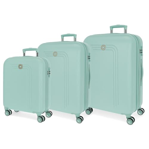 MOVOM Riga Koffer-Set, Türkis, 55/70/80 cm, starr, ABS, Verschluss TSA 91L, 11,64 kg, 4 Doppelrollen, Handgepäck, grün, Talla única, Koffer Set MOVOM Riga Koffer-Set, Türkis, 55/70/80 cm, starr, ABS, Verschluss TSA 91L, 11,64 kg, 4 Doppelrollen, Handgepäck, grün, Talla única, Koffer Set von MOVOM