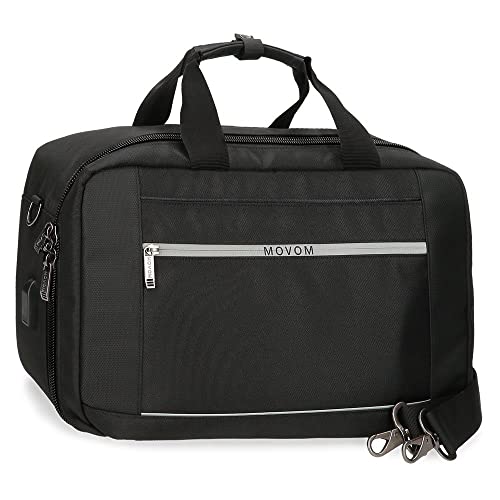Movom Trimmed Reisetasche, Schwarz, 40 x 25 x 20 cm, Polyester, 20 l, Schwarz, Reisetasche Movom Trimmed Reisetasche, Schwarz, 40 x 25 x 20 cm, Polyester, 20 l, Schwarz, Reisetasche von MOVOM