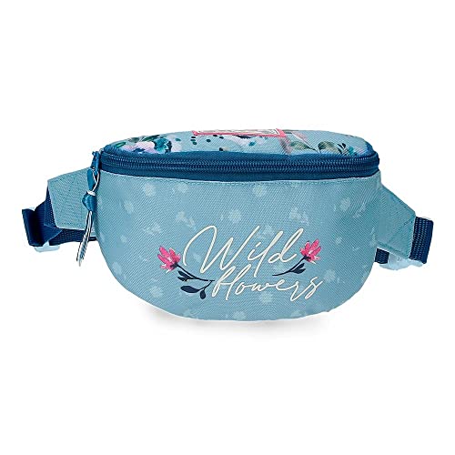 Movom Wild Flowers Kleine Blaue Bauchtasche 27x11x6,5 cm Polyester Movom Wild Flowers Kleine Blaue Bauchtasche 27x11x6,5 cm Polyester von MOVOM