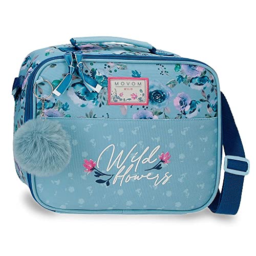 Movom Wild Flowers Umhängetasche für Thermokost Blau 25x21x11 cm Polyester von MOVOM