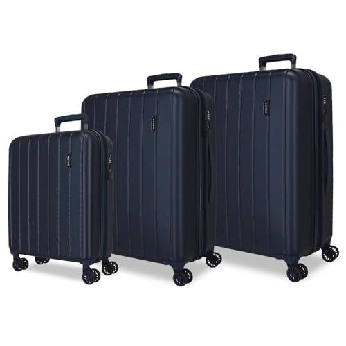 Movom Wood Kofferset Blau 55/65/75 cm starr ABS Verschluss TSA 217L 11,3 kg 4 Doppelrollen Handgepäck, blau, Talla única, Koffer Set Movom Wood Kofferset Blau 55/65/75 cm starr ABS Verschluss TSA 217L 11,3 kg 4 Doppelrollen Handgepäck, blau, Talla única, Koffer Set von MOVOM