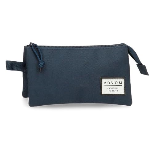 MOVOM Always on The Move Dreifach-Federmäppchen, Blau, 22 x 12 x 5 cm, Polyester, L, blau, Dreifaches Federmäppchen MOVOM Always on The Move Dreifach-Federmäppchen, Blau, 22 x 12 x 5 cm, Polyester, L, blau, Dreifaches Federmäppchen von MOVOM
