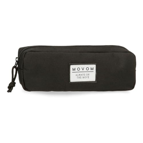 MOVOM Always on The Move Federmäppchen, Schwarz, 22 x 7 x 3 cm, Polyester, L, Schwarz, Etui von MOVOM