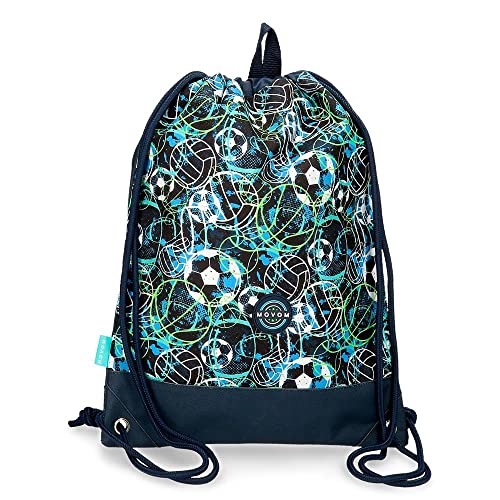 MOVOM Bälle Rucksack Sack Blau 32x42cm Polyester, Blau, Rucksack Sack, blau, Backpack, Rucksack Sack von MOVOM