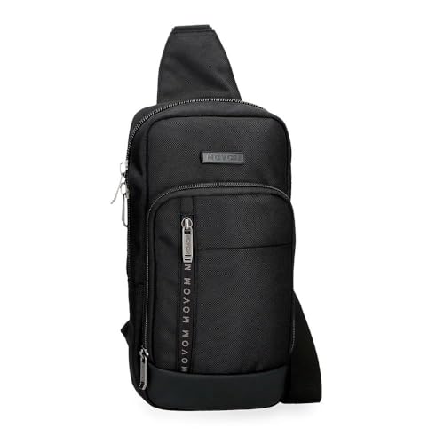 Movom Buster Crossbody-Tasche, Schwarz, 16 x 31 x 5,5 cm, Polyester mit Details aus Kunstleder von Joumma Bags, Schwarz, Umhängetasche Movom Buster Crossbody-Tasche, Schwarz, 16 x 31 x 5,5 cm, Polyester mit Details aus Kunstleder von Joumma Bags, Schwarz, Umhängetasche von MOVOM