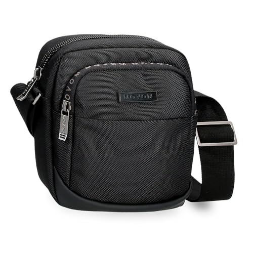 Movom Buster Kleine Umhängetasche Schwarz 15 x 19,5 x 6 cm Polyester mit Details aus Kunstleder von Joumma Bags, Schwarz, Kleine Umhängetasche von MOVOM