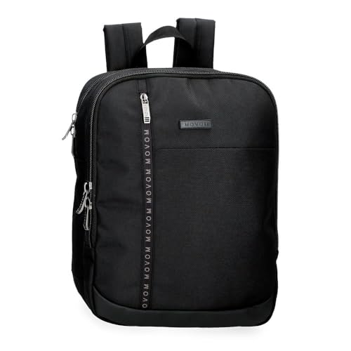 Movom Buster Laptop-Rucksack, anpassbar, 13,3 Zoll, Schwarz, 27 x 36 x 12 cm, Polyester mit Details aus Kunstleder, 11,66 l, Schwarz, Anpassbarer Laptop-Rucksack von MOVOM