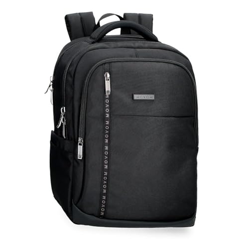 Movom Buster Laptop-Rucksack, anpassbar, 33,3 Zoll, Schwarz, 30 x 45 x 15 cm, Polyester mit Details aus Kunstleder, 18,27 l, Schwarz, Anpassbarer Laptop-Rucksack von MOVOM