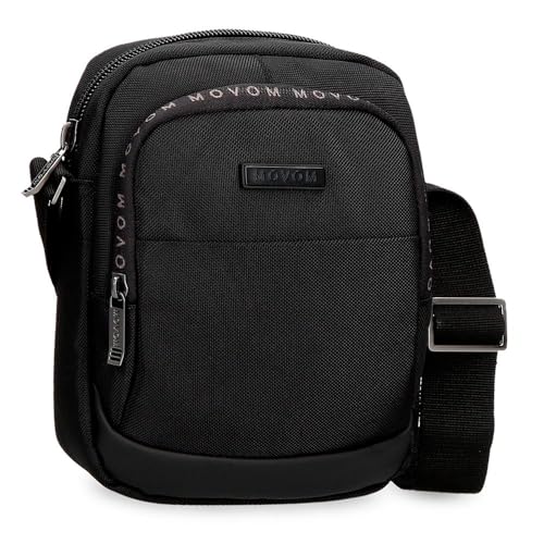 Movom Buster Umhängetasche mit zwei Fächern, Schwarz, 17 x 22 x 8 cm, Polyester mit Details aus Kunstleder von Joumma Bags, Schwarz, Umhängetasche mit zwei Fächern Movom Buster Umhängetasche mit zwei Fächern, Schwarz, 17 x 22 x 8 cm, Polyester mit Details aus Kunstleder von Joumma Bags, Schwarz, Umhängetasche mit zwei Fächern von MOVOM