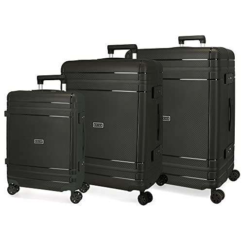 Movom Dimension Kofferset Schwarz 55/66/75 cm Starr Polypropylen Verschluss TSA 78L 11,3 kg 4 Doppelrollen Handgepäck, Schwarz, Kofferset Movom Dimension Kofferset Schwarz 55/66/75 cm Starr Polypropylen Verschluss TSA 78L 11,3 kg 4 Doppelrollen Handgepäck, Schwarz, Kofferset von MOVOM
