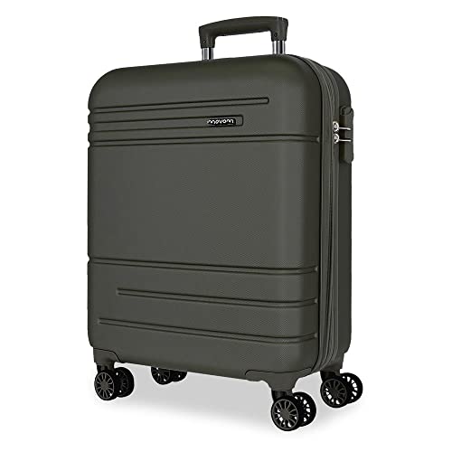 Movom Galaxy Kabinentrolley, Schwarz, 40 x 55 x 20 cm, Hartplastik, seitlicher Kombinationsverschluss, 37 l, 3,08 kg, 4 Räder, Handgepäck von MOVOM