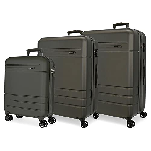 Movom Galaxy Koffer-Set, schwarz, 55/68/78 cm, starr, ABS-Kombinationsverschluss, seitlich, 217 l, 11,64 kg, 4 Räder, Handgepäck von MOVOM