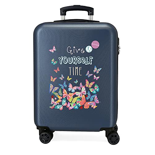 Movom Give Yourself Time Kabinentrolley, Blau, 38 x 55 x 20 cm, Hartplastik, seitlich, 35 l, 2 kg, 4 Räder, Handgepäck Movom Give Yourself Time Kabinentrolley, Blau, 38 x 55 x 20 cm, Hartplastik, seitlich, 35 l, 2 kg, 4 Räder, Handgepäck von MOVOM