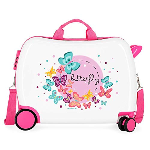 Movom Happy Time Kinder-Koffer Mehrfarbig 50x38x20 cms Hartschalen ABS Kombinationsschloss 34L 2,1Kgs 4 Räder Handgepäck, Butterfly Movom Happy Time Kinder-Koffer Mehrfarbig 50x38x20 cms Hartschalen ABS Kombinationsschloss 34L 2,1Kgs 4 Räder Handgepäck, Butterfly von MOVOM