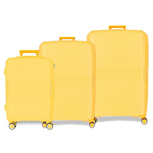 Movom Joumma Bags Inari Hartschalenkoffer, ABS, Verschiedene Größen, Schwarz, Grün, Rot, Grau, Polyester, gelb, Talla única, Set mit 3 Koffern Movom Joumma Bags Inari Hartschalenkoffer, ABS, Verschiedene Größen, Schwarz, Grün, Rot, Grau, Polyester, gelb, Talla única, Set mit 3 Koffern von MOVOM
