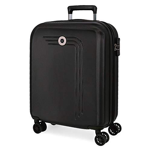Movom Riga Kabinenkoffer Schwarz 40x55x20 cms Hartschalen ABS Kombinationsschloss 37L 3Kgs 4 Doppelräder Erweiterbar Handgepäck Movom Riga Kabinenkoffer Schwarz 40x55x20 cms Hartschalen ABS Kombinationsschloss 37L 3Kgs 4 Doppelräder Erweiterbar Handgepäck von MOVOM