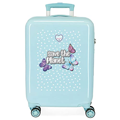 Enso Save the Planet Kabinenkoffer Grün 38x55x20 cms Hartschalen ABS Kombinationsschloss 34L 2,6Kgs 4 Doppelräder Handgepäck Enso Save the Planet Kabinenkoffer Grün 38x55x20 cms Hartschalen ABS Kombinationsschloss 34L 2,6Kgs 4 Doppelräder Handgepäck von MOVOM