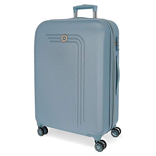 Movom Riga Mittlerer Koffer Blau 49x70x27 cms Hartschalen ABS Kombinationsschloss 72L 3,9Kgs 4 Doppelräder Erweiterbar von MOVOM