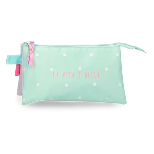 Movom La Vita è Bella Federmäppchen, dreifach, Grün, 22 x 12 x 5 cm, Polyester von Joumma Bags, grün, Dreifaches Federmäppchen Movom La Vita è Bella Federmäppchen, dreifach, Grün, 22 x 12 x 5 cm, Polyester von Joumma Bags, grün, Dreifaches Federmäppchen von MOVOM