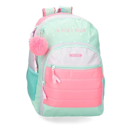 Movom La Vita è Bella Schulrucksack, Grün, 33 x 46 x 17 cm, Polyester, 25,81 l, grün, Schulrucksack Movom La Vita è Bella Schulrucksack, Grün, 33 x 46 x 17 cm, Polyester, 25,81 l, grün, Schulrucksack von MOVOM