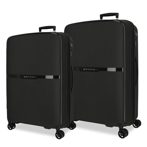 Movom Moon Kofferset, Schwarz, 66/76 cm, starr, 7,6 kg, TSA-Verschluss, Polypropylen, 7,6 kg, 181,3 l, ausziehbar, Schwarz, Talla única, Koffer-Set Movom Moon Kofferset, Schwarz, 66/76 cm, starr, 7,6 kg, TSA-Verschluss, Polypropylen, 7,6 kg, 181,3 l, ausziehbar, Schwarz, Talla única, Koffer-Set von MOVOM