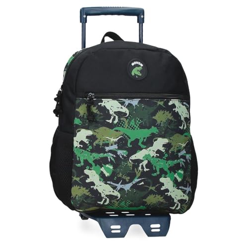 Movom Raptors Schulrucksack mit Trolley, Schwarz, 27 x 33 x 11 cm, Polyester, 9,8 l, Schwarz, Schulrucksack mit Trolley Movom Raptors Schulrucksack mit Trolley, Schwarz, 27 x 33 x 11 cm, Polyester, 9,8 l, Schwarz, Schulrucksack mit Trolley von MOVOM