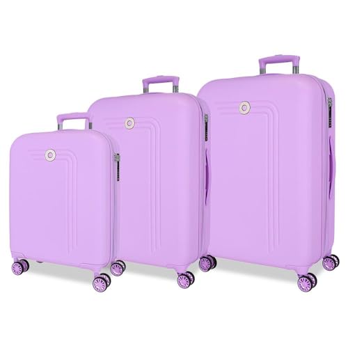 Movom Riga Koffer-Set, Violett, 55/70/80 cm, ABS-Verschluss, TSA 216L, 10,88 kg, 4 Doppelräder, Handgepäck, dunkelviolett, Koffer Set Movom Riga Koffer-Set, Violett, 55/70/80 cm, ABS-Verschluss, TSA 216L, 10,88 kg, 4 Doppelräder, Handgepäck, dunkelviolett, Koffer Set von MOVOM