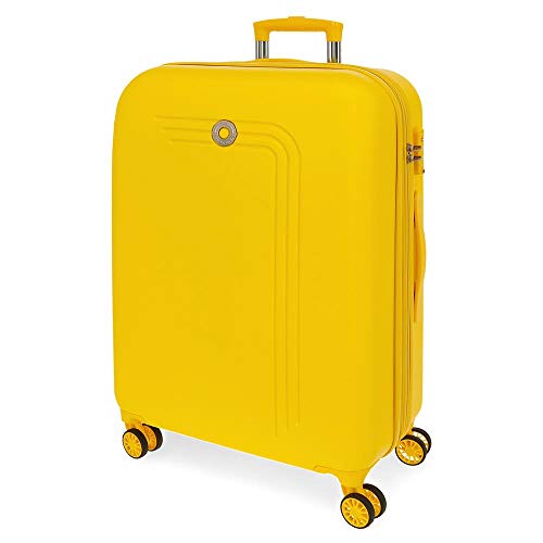 Movom Riga Mittlerer Koffer Gelb 49x70x27 cms Hartschalen ABS Kombinationsschloss 72L 3,9Kgs 4 Doppelräder Erweiterbar Movom Riga Mittlerer Koffer Gelb 49x70x27 cms Hartschalen ABS Kombinationsschloss 72L 3,9Kgs 4 Doppelräder Erweiterbar von MOVOM