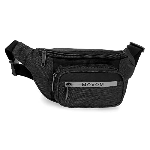 Movom Trimmed Gürteltasche mit Tasche, Schwarz, 31,5 x 24 x 1,5 cm, Polyester, Schwarz, Gürteltasche mit Tasche von MOVOM