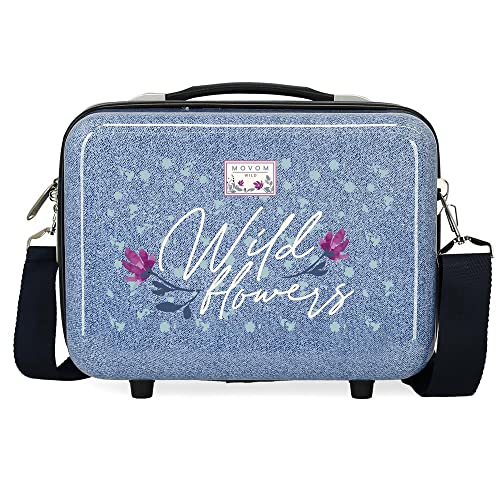Movom Wildblumen Anpassbarer Kulturbeutel mit blauem Schultergurt 29 x 21 x 15 cm, starres Polyester, 9,14 l, 0,6 kg Movom Wildblumen Anpassbarer Kulturbeutel mit blauem Schultergurt 29 x 21 x 15 cm, starres Polyester, 9,14 l, 0,6 kg von MOVOM